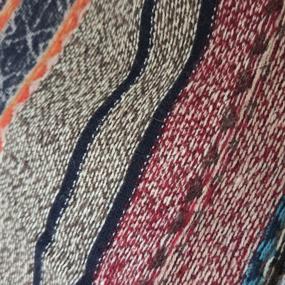 Anthropologie Angel Of The North Multicolor Sweater With Faux Fur Collar, Size M - Picture 6 of 6